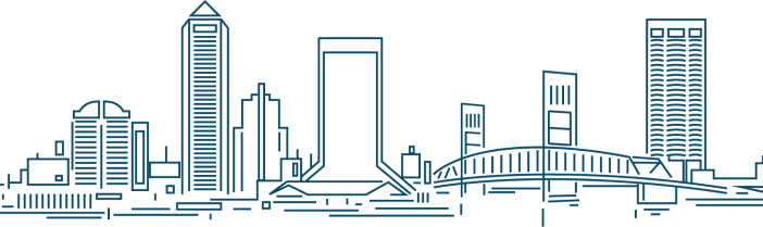 A city outline of Jacksonville